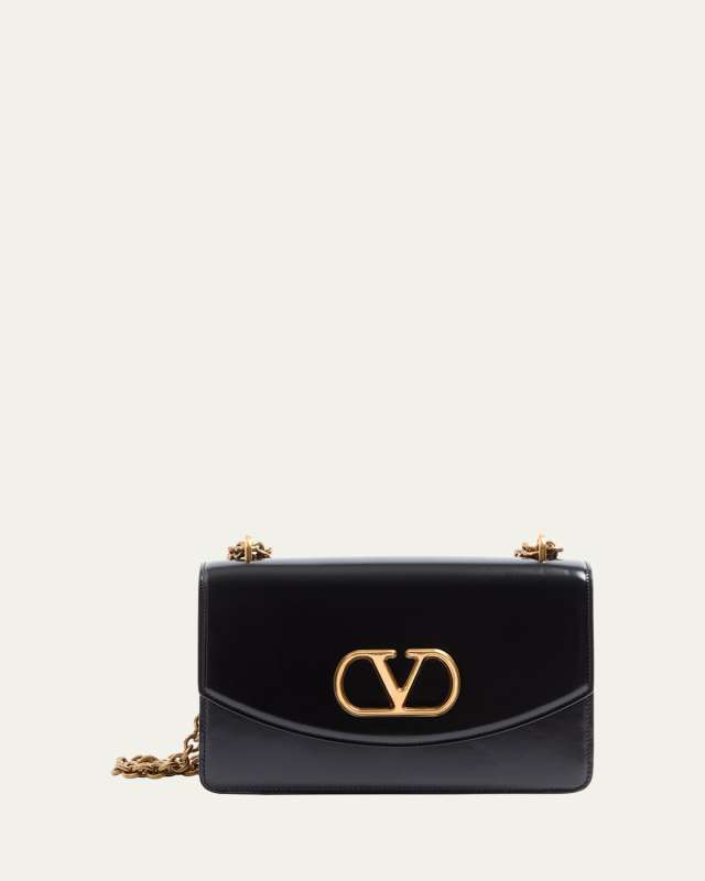 Vain Flap Leather Chain Shoulder Bag